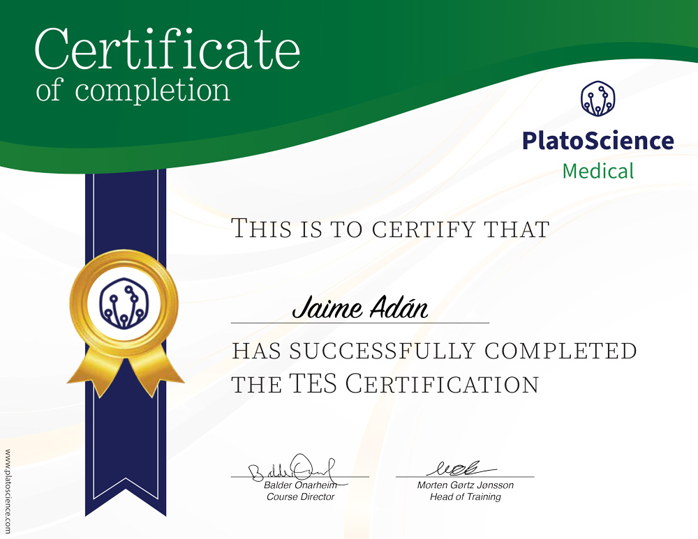 TES Certification - Jaime Adán